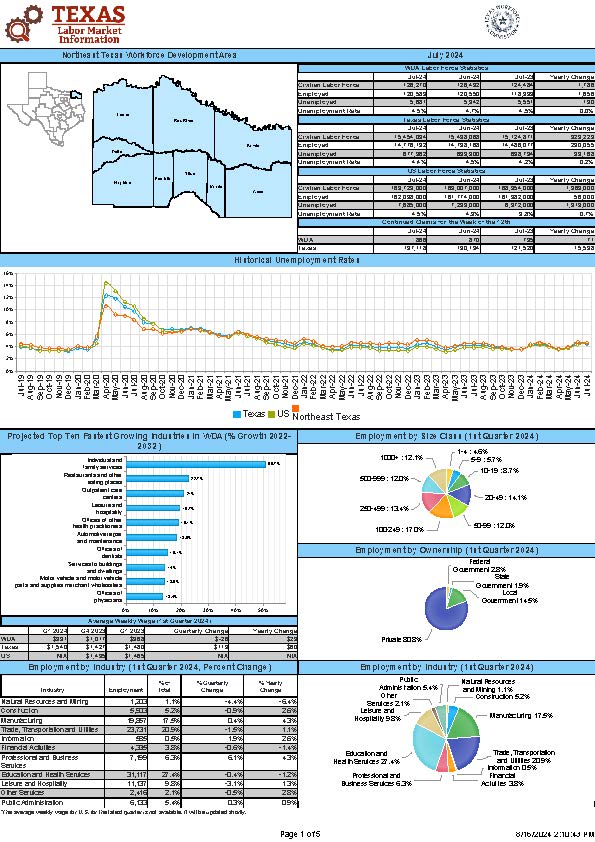 Northeast Texas Economic Profile July 2024